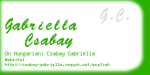 gabriella csabay business card